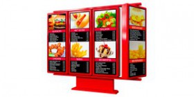 rotating drive thru menu board main unit