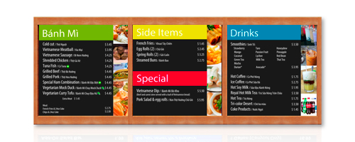 wood trim magnetic menu board series